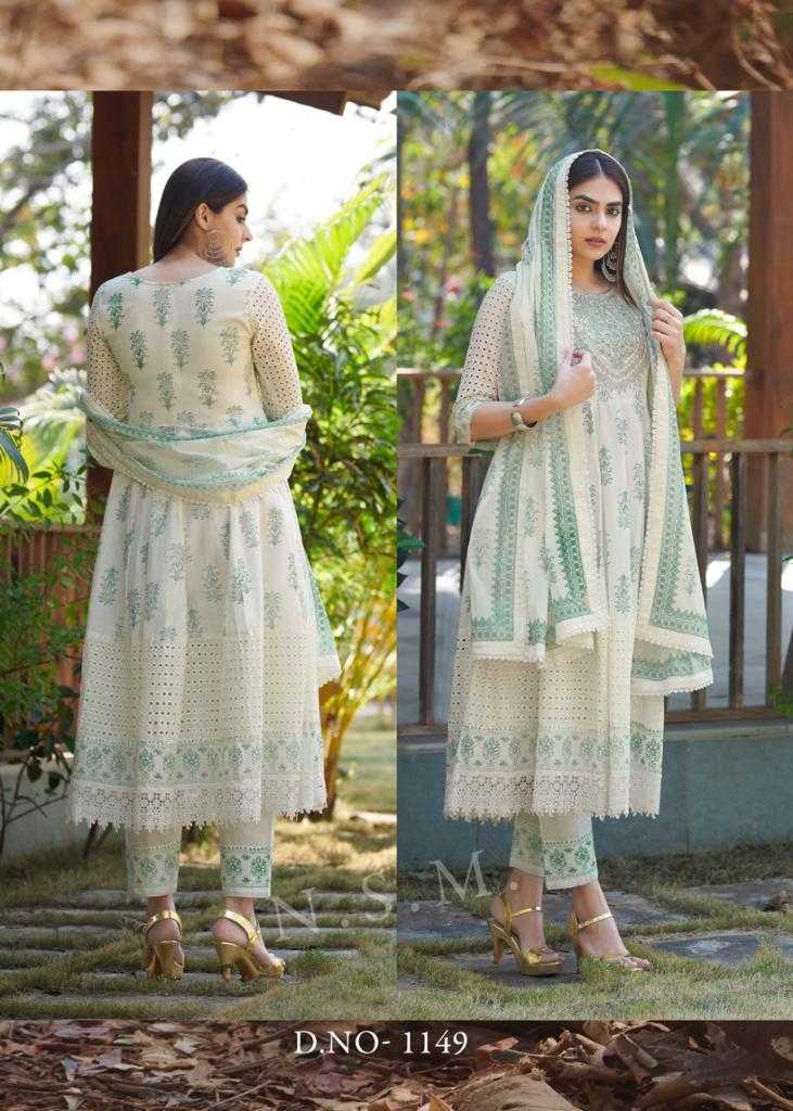 Pure Cotton Embroidery Anarkali Gown
